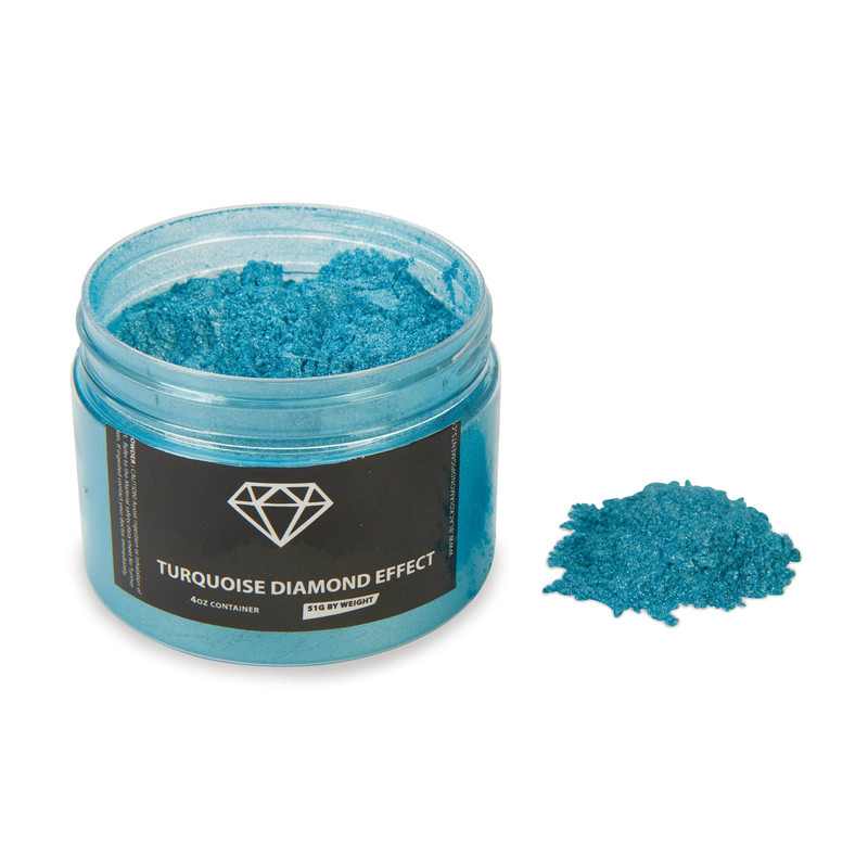 Mica Powder - 51 Grams - Color:Turquoise Diamond Effect